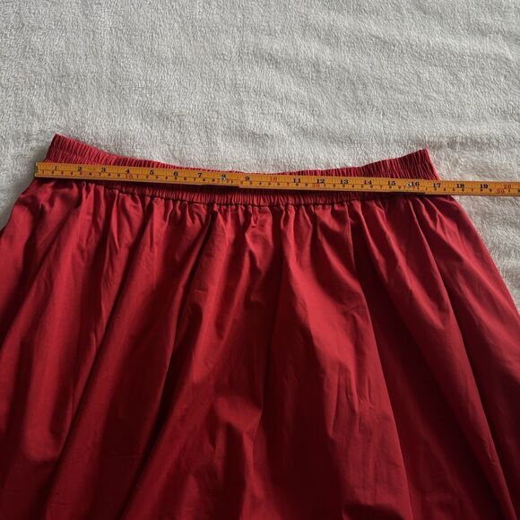 Anthropologie Maeve Pull-On Circle Skirt Sz Lg Red - Picture 9 of 10